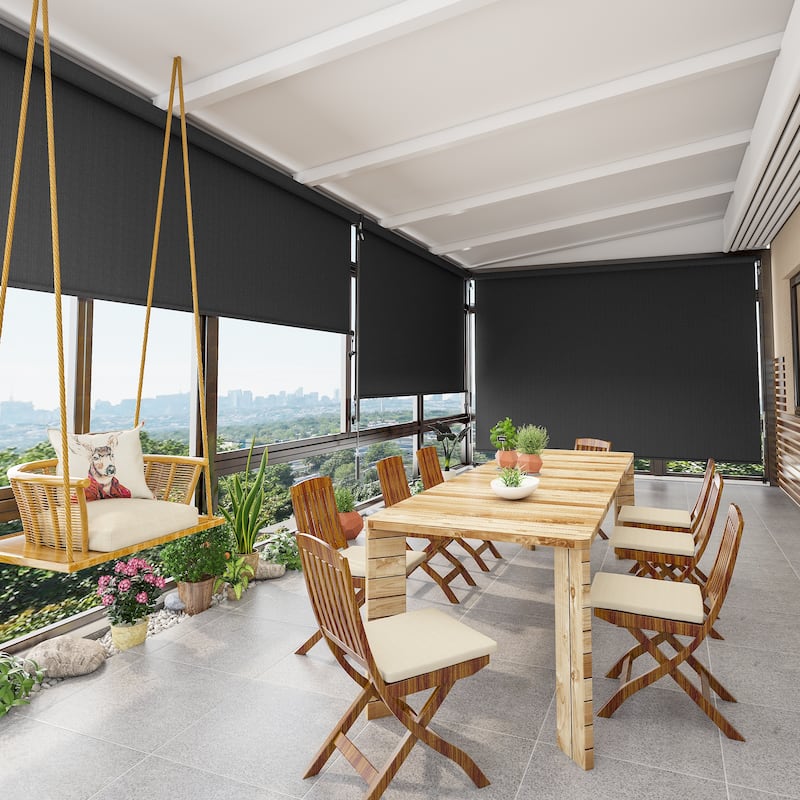6'W X 6'H Outdoor Roller Shade with 95% UV Protection
