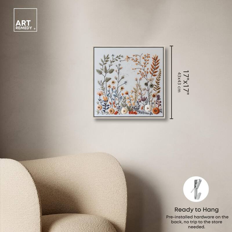 Threaded Thicket Canvas Floral by Art Remedy
