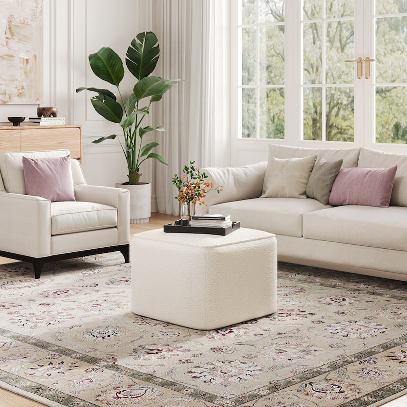 Christopher Knight Home - Yzabella Faux Leather Square Ottoman