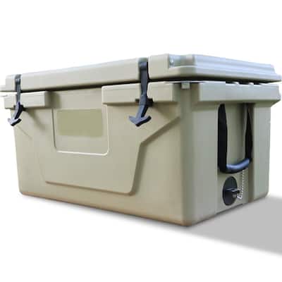 Khaki 65Qt Camping Ice Chest Cooler