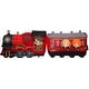 preview thumbnail 2 of 1, Gemmy Christmas Airblown Inflatable Hogwarts Express w/LEDs Scene WB, 4 ft Tall, Multi