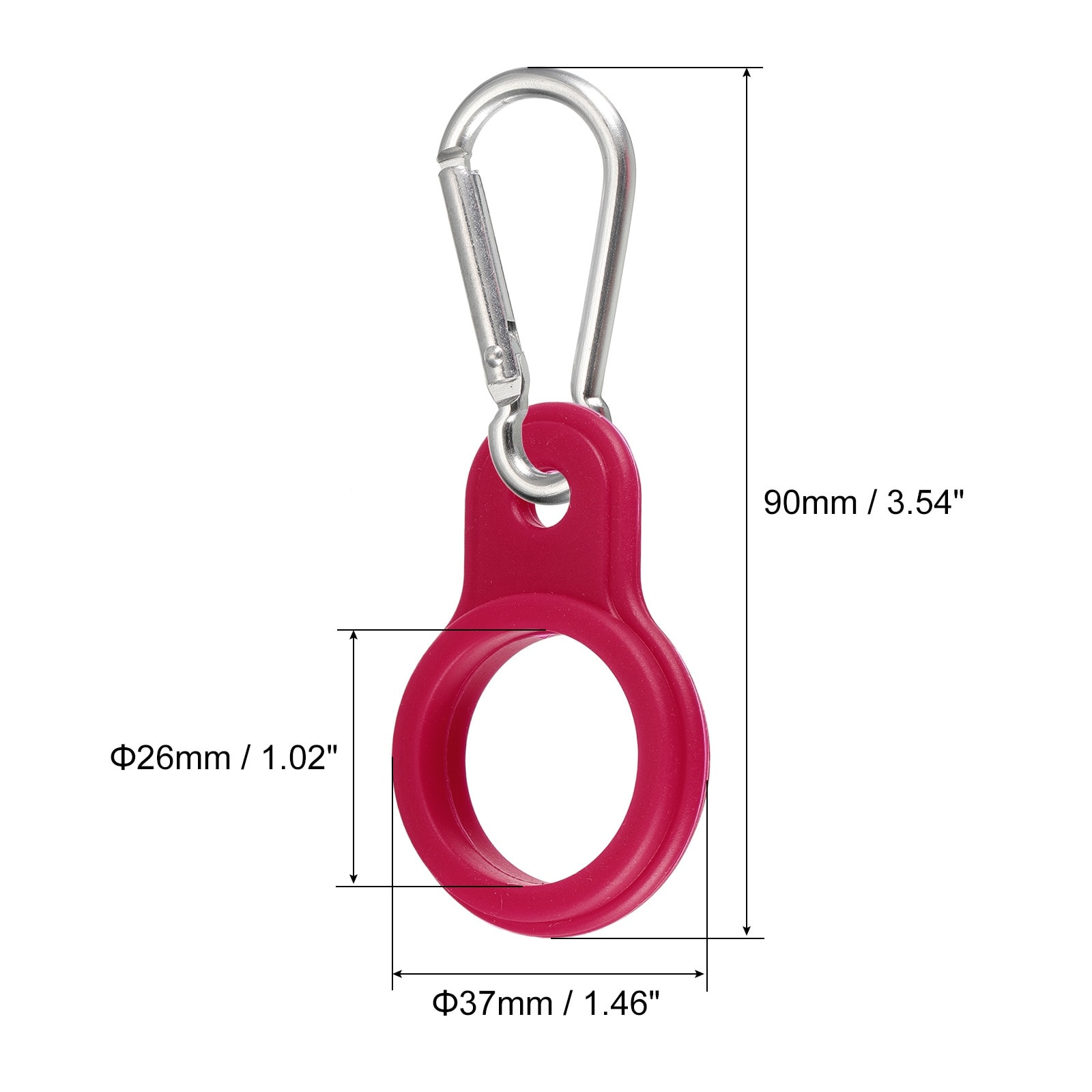 Joie Silicone Ring Carabiner Clip Disposable Water Bottle Drink Holder -  Fits Most Standard Sized Bottles - Red - Bed Bath & Beyond - 30585276