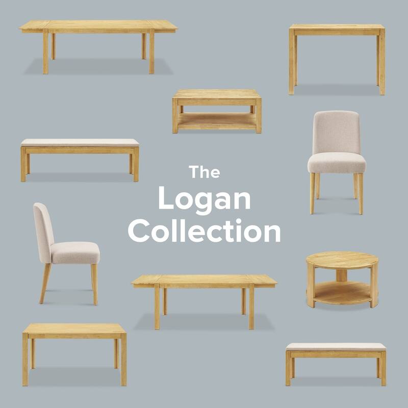 mopio Logan Upholstered Beige Dining Chair Set, Modern Farmhouse Solid Wood Dining Table Set for Dining Room Kitchen