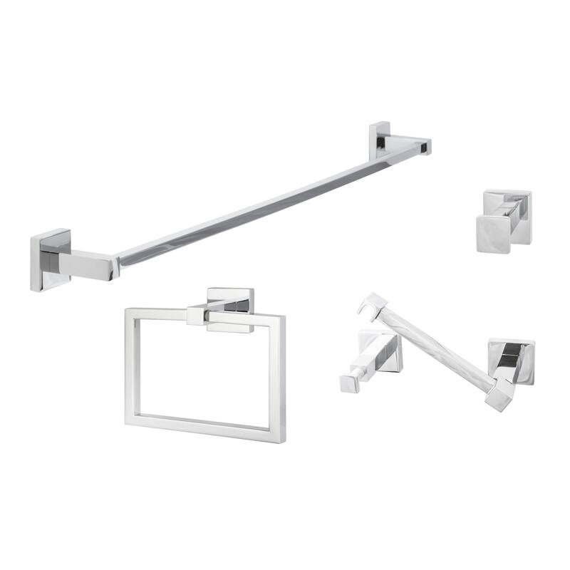 Sure-Loc VR-SET-PH2PV Vlora 4 Piece Bathroom Package with 30" Towel - Polished Chrome