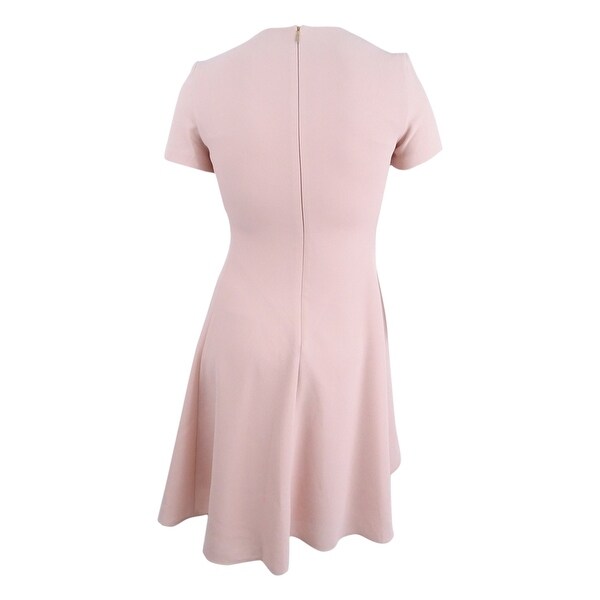 short sleeve fit and flare dress