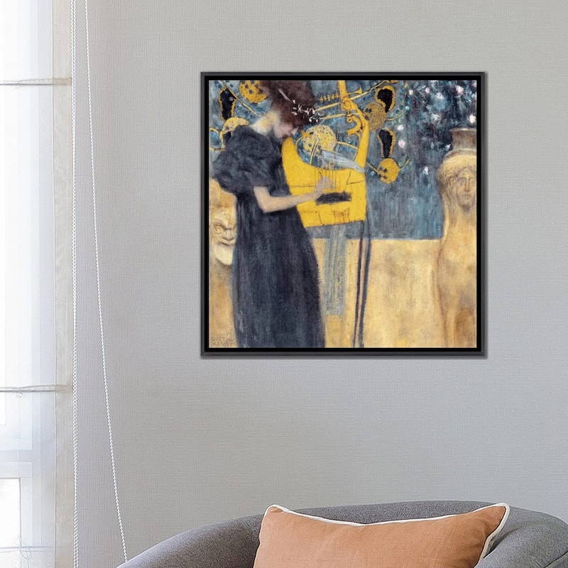 iCanvas "Musik 1895" by Gustav Klimt Framed