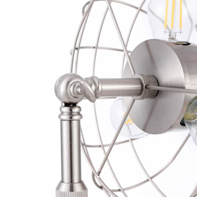 GetLedel 23-inch Industrial Nickel Table Lamp with Adjustable Height