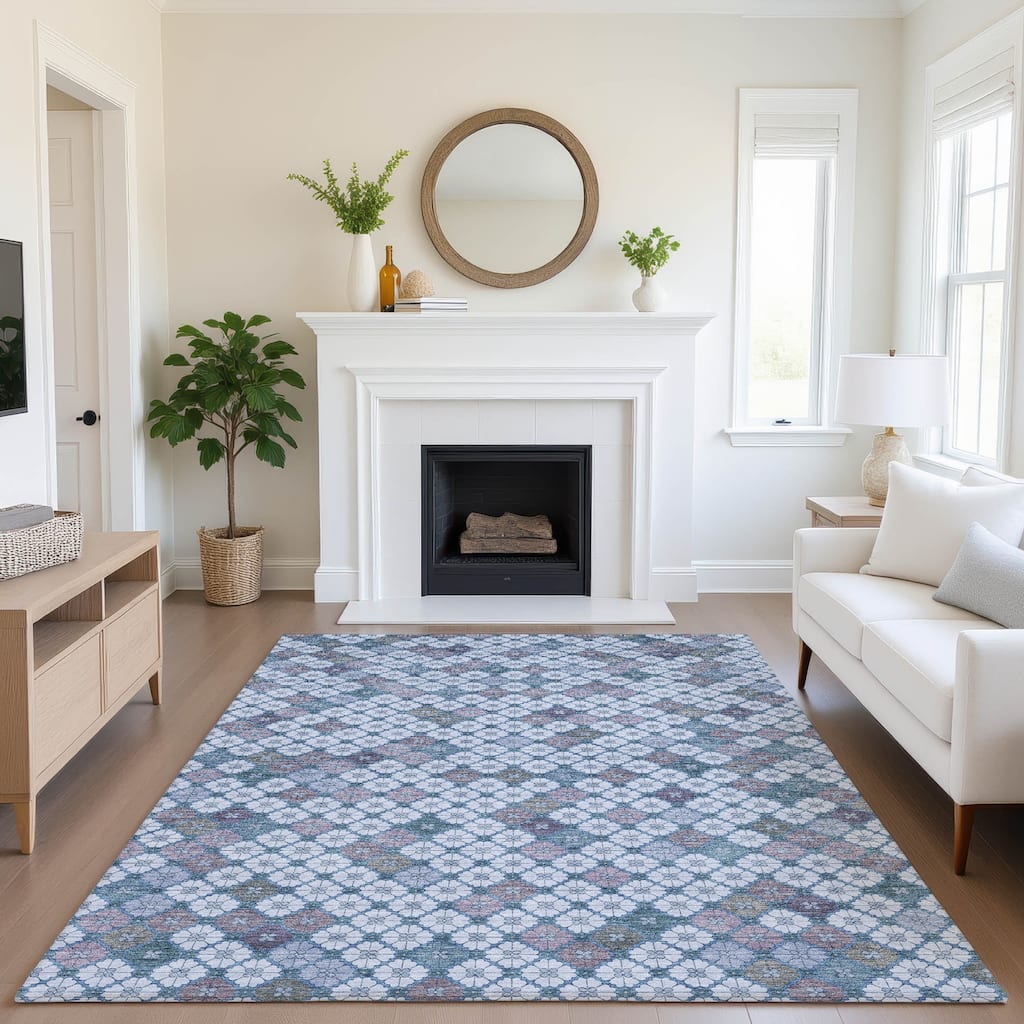 Premium Washable Super Soft Modern Mosaic Mayfield Rug
