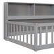 preview thumbnail 33 of 66, Wooden bed floor bed with bedside bookcase and shelves