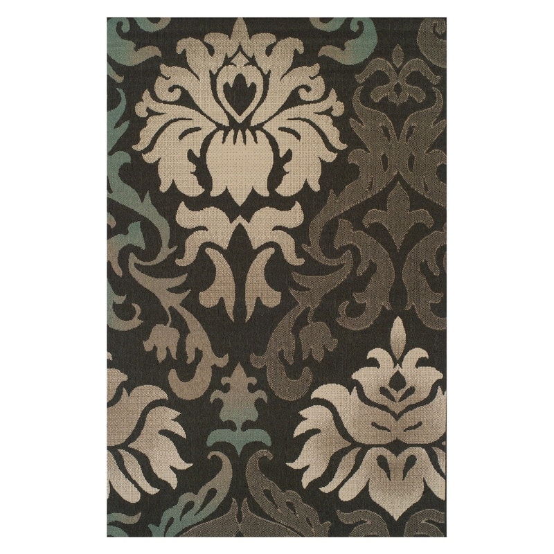 Superior Lowell Damask Modern Indoor Outdoor Runner or Area Rug