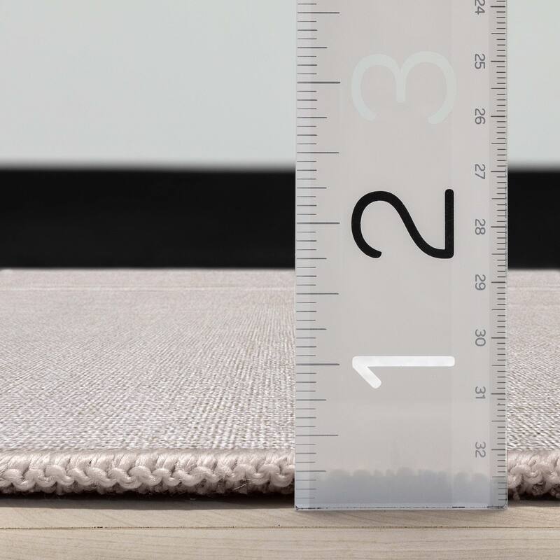 Well Woven Plain Solid Modern Flat-Weave Area Rug