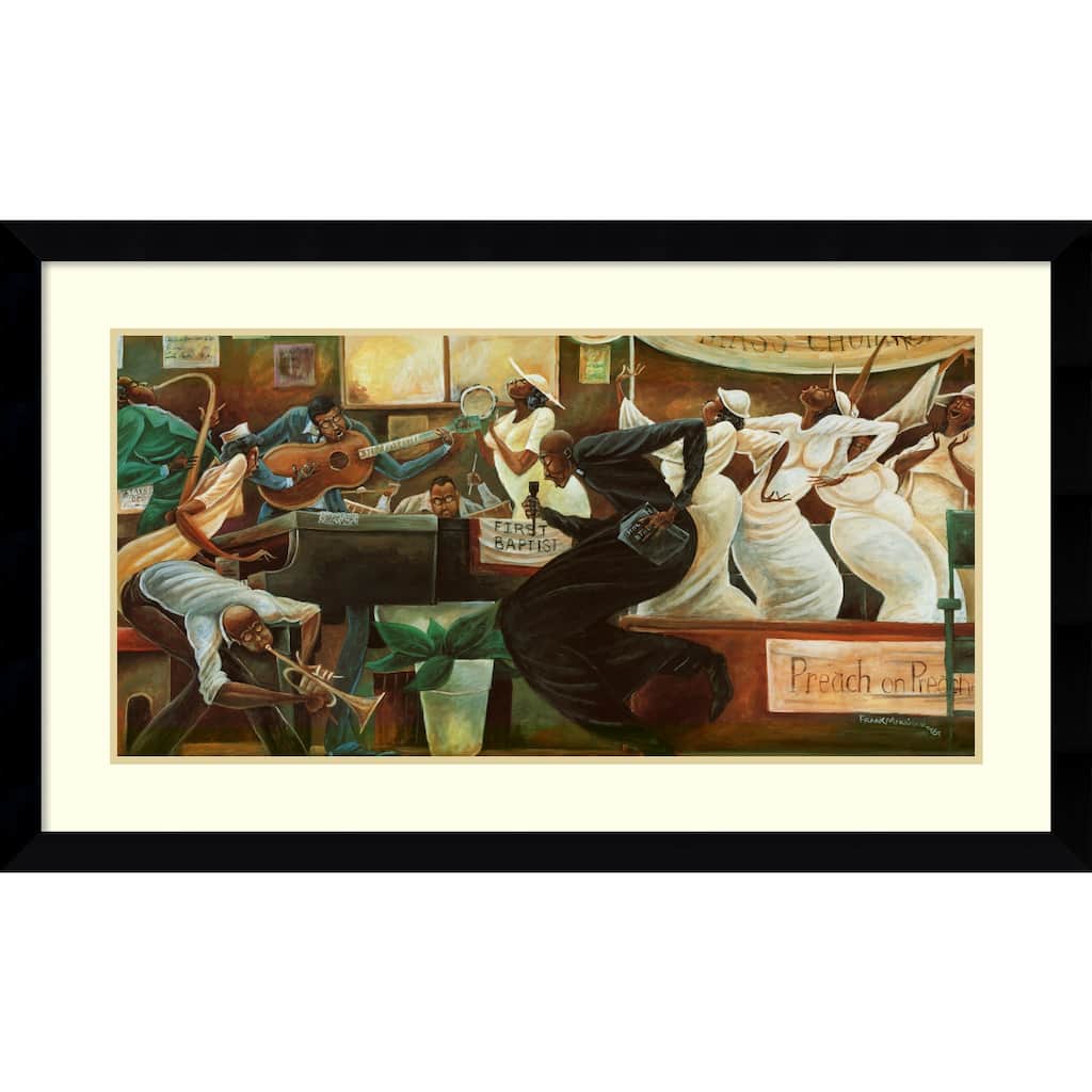 Framed Art Print 'Preach on Preacher' by Frank Morrison 43 x 26-inch