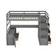 preview thumbnail 31 of 37, Multifunctional and Useful Design Loft Bed with Stairway, Maximized Storage Space, Twin Size