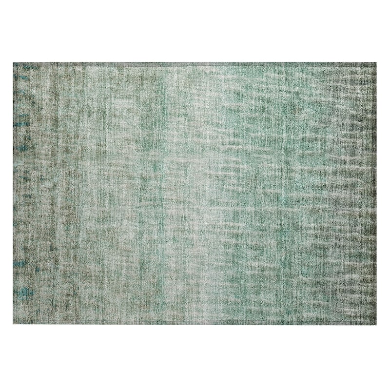 Machine Washable Indoor/ Outdoor Contemporary Ombre Chantille Rug