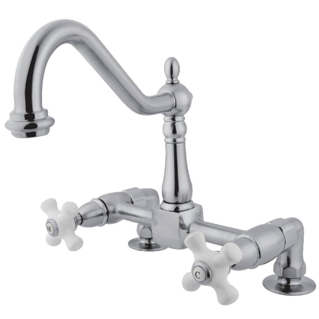 Kingston Brass Heritage Two-Handle Bridge Kitchen Faucet
