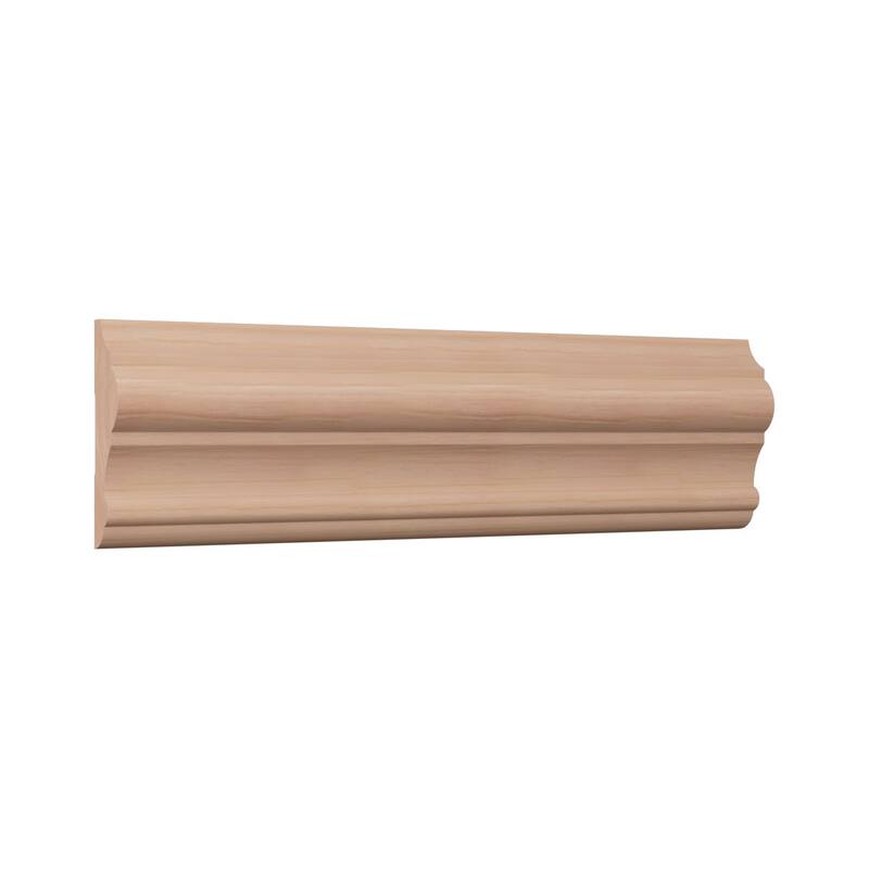 WM397 1-in D x 3-1/2-in W x 96-in L Americraft Solid Hardwood Stain Grade Chair Rail Moulding