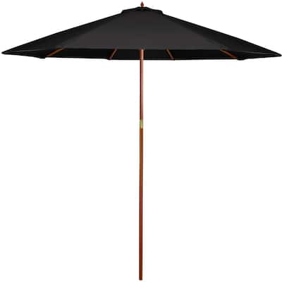 8.5ft Outdoor Patio Market Umbrella with Wooden Pole