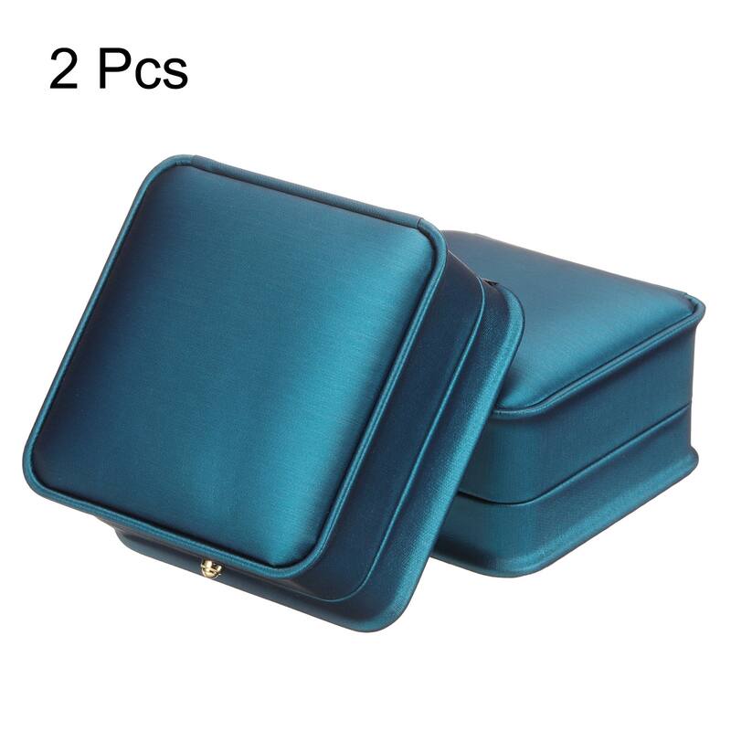 2pcs PU Leather Bracelet Boxes Classic Bangle Box Jewelry Gift Storage
