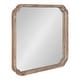 preview thumbnail 36 of 66, Kate and Laurel Marston Square Wood Wall Mirror 24x24 - Rustic Brown