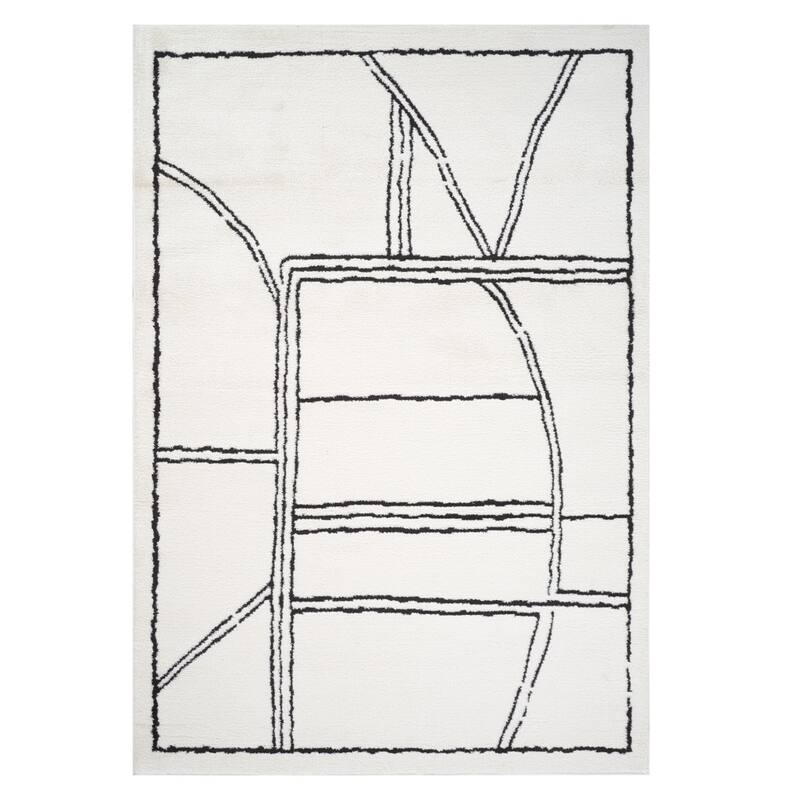 HomeRoots Geometric Rectangle Area Rug