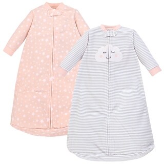 Hudson Baby Infant Girl Long-Sleeve Fleece Sleeping Bag, Pink Cloud, 0-9 Months - Pink Cloud - 0-9 Months