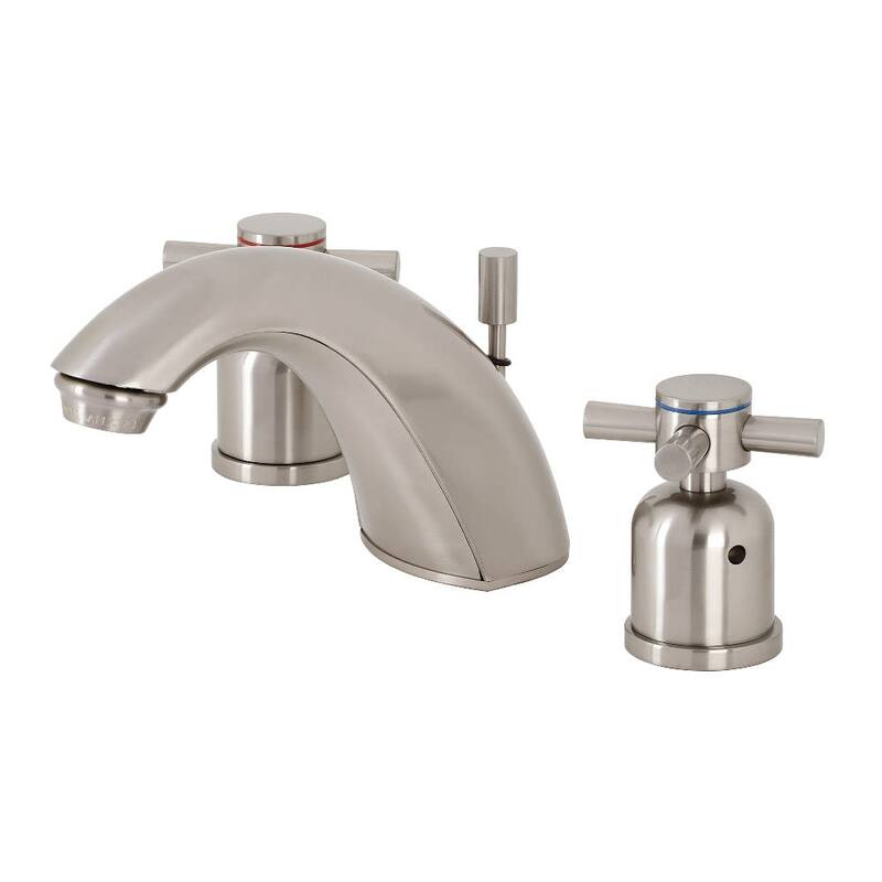 Kingston Brass Concord 1.2 GPM Widespread Bathroom Faucet with Metal - Brushed Nickel