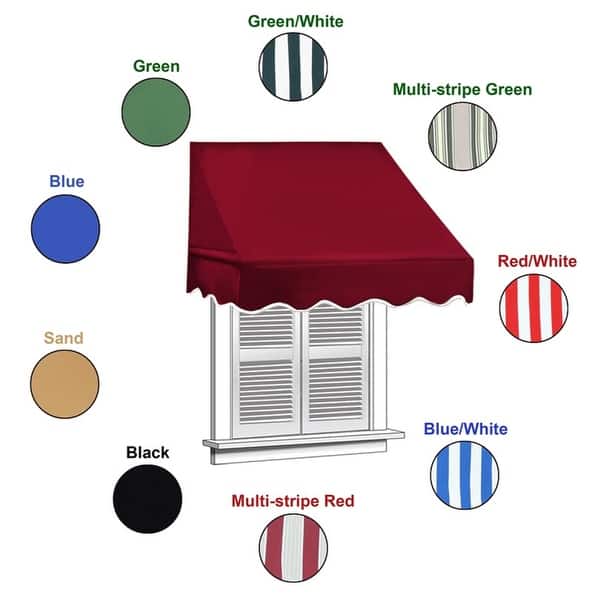 slide 1 of 53, ALEKO 8 x 2 ft. Window / Door Awning Canopy