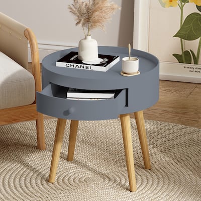 Modern Coffee Table with Drawer, Sofa Side Table