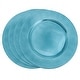 preview thumbnail 5 of 37, Charger Plates With Classic Design (Set of 4) Teal - 4 Piece