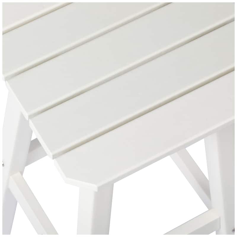 Polytrends Laguna Hdpe All Weather Outdoor Patio 24" Square Counter Stool