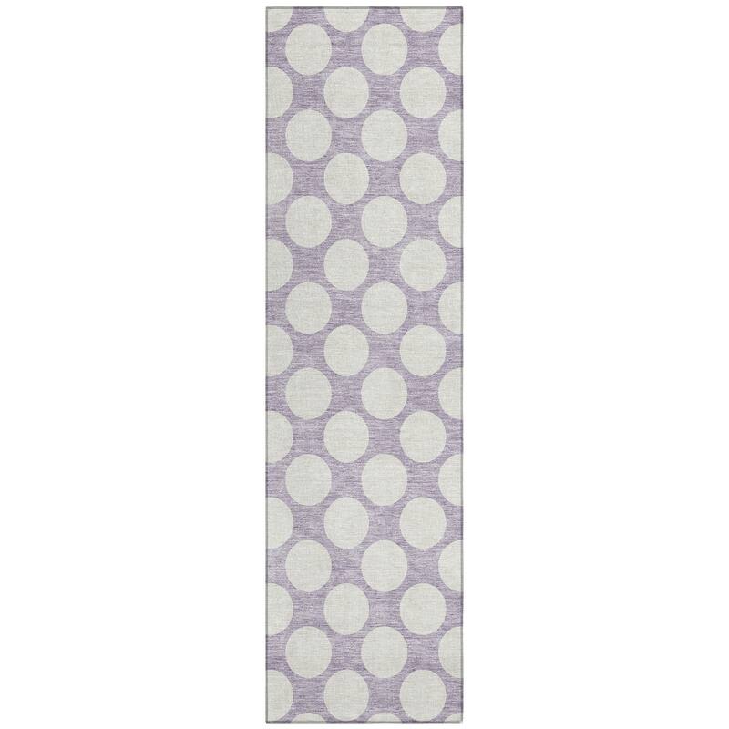 Machine Washable Indoor/ Outdoor Chantille Modern Dots Rug