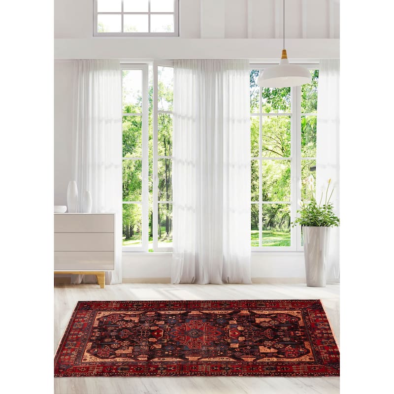 ECARPETGALLERY Hand-knotted Anadol Vintage Black, Red Wool Rug - 5'3 x 8'9