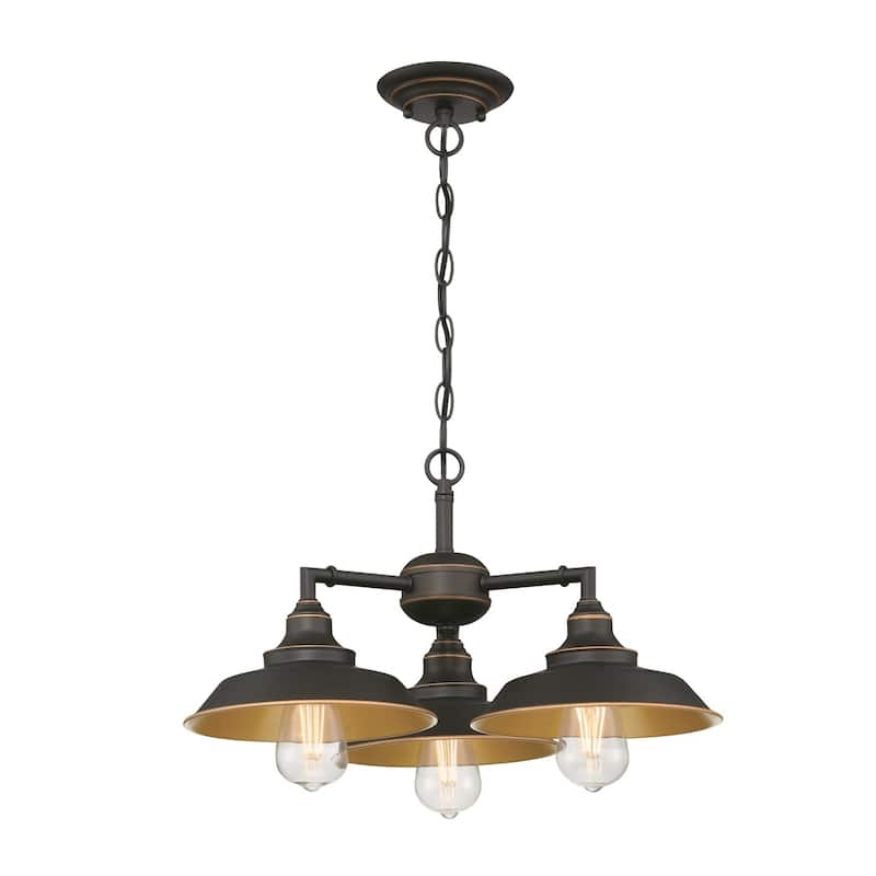 Westinghouse Iron Hill Four-Light Indoor Convertible Chandelier/Semi-Flush Ceiling Fixture