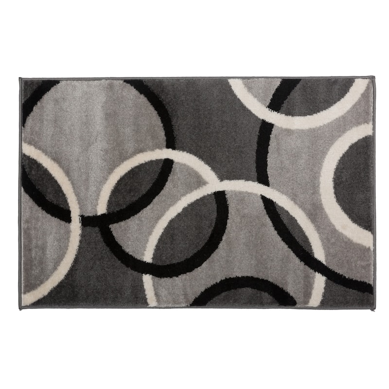 World Rug Gallery Modern Abstract Circles Area Rug