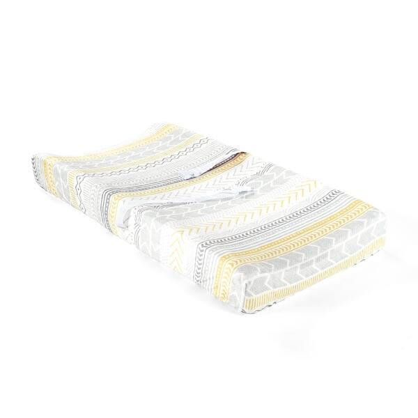slide 2 of 3, Lush Decor Baby Hygge Geo Soft & Plush Changing Pad Cover - 32" x 16" x 5"