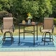 preview thumbnail 26 of 26, MAISON ARTS 3/5-Piece Patio Bar Stool Set of Metal Coffee Table & Textilene Swivel High Bar Stools