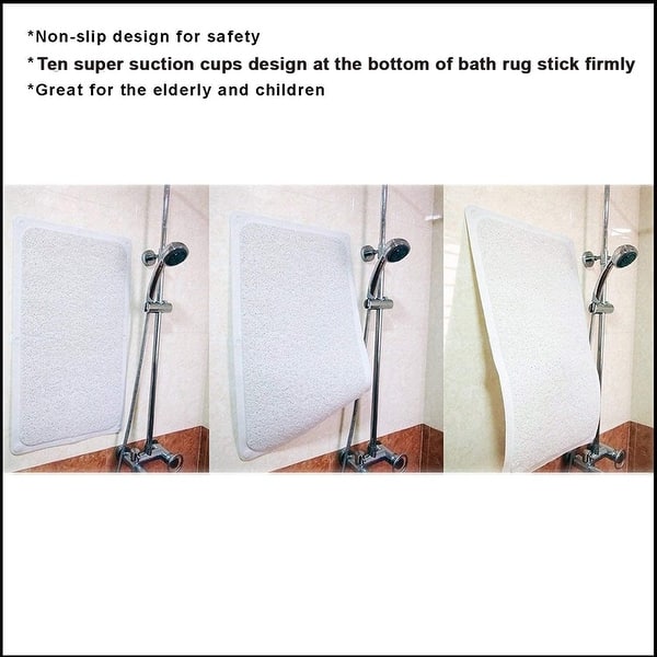 Extra Large Anti Non Slip Bath Shower Mat PVC Bathroom Mat Rubber Strong  Suction