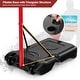 preview thumbnail 8 of 8, Adjustable Basketball Hoop System Stand Portable with 2 Wheels Fillable Base-Black & Red - 47" x 18" x 77.5"-101.5"