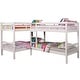 preview thumbnail 7 of 13, Jis Modern Twin over Twin Solid Wood L-shaped Bunk Bed by Furniture of America