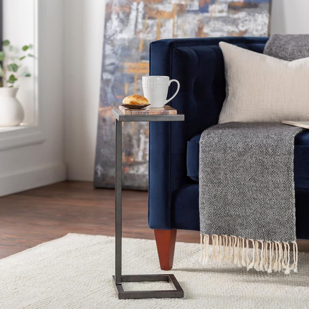 Artistic Weavers Trarna Contemporary Marble Topped End Table