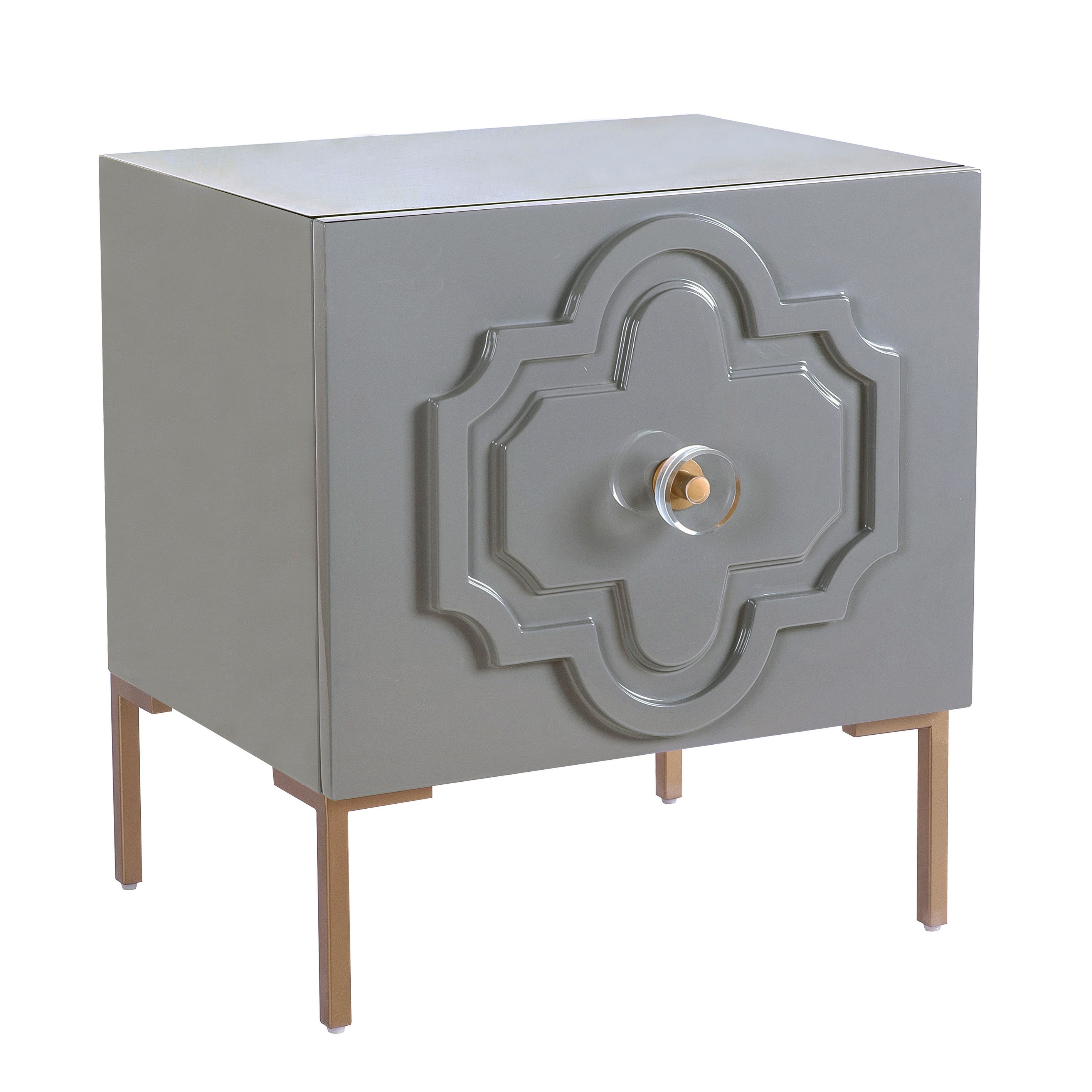 Shop Anna Grey Lacquer Side Table Overstock 20311183