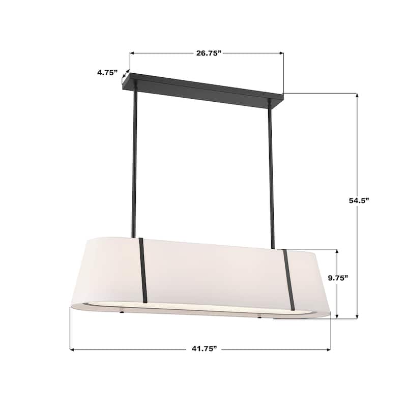 Crystorama Lighting Group FUL-917 Fulton 4 Light 42" Wide Linear