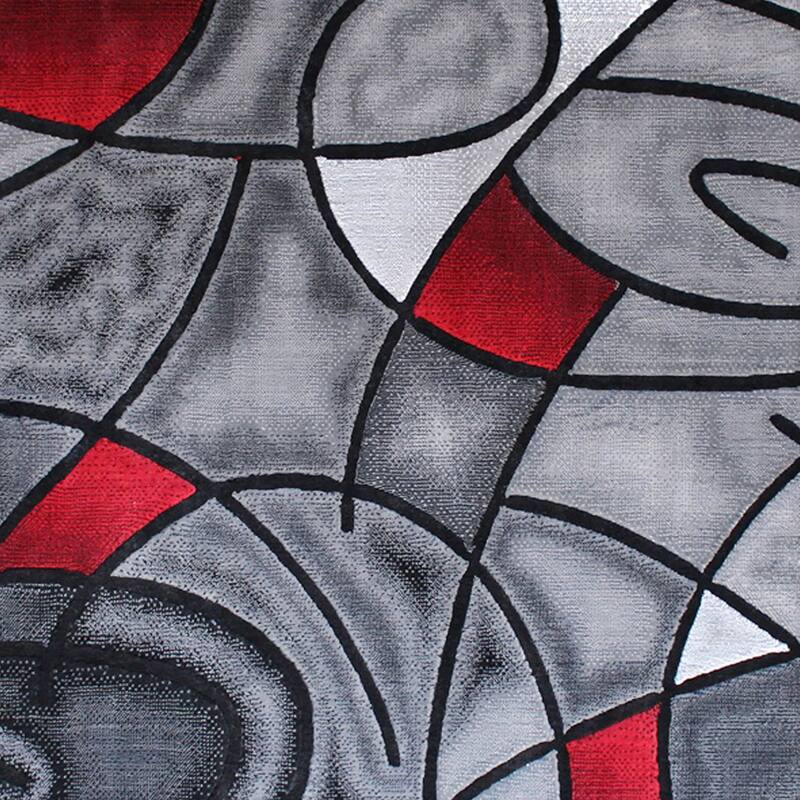 Modern Olefin Accent Area Rug - Abstract Pattern
