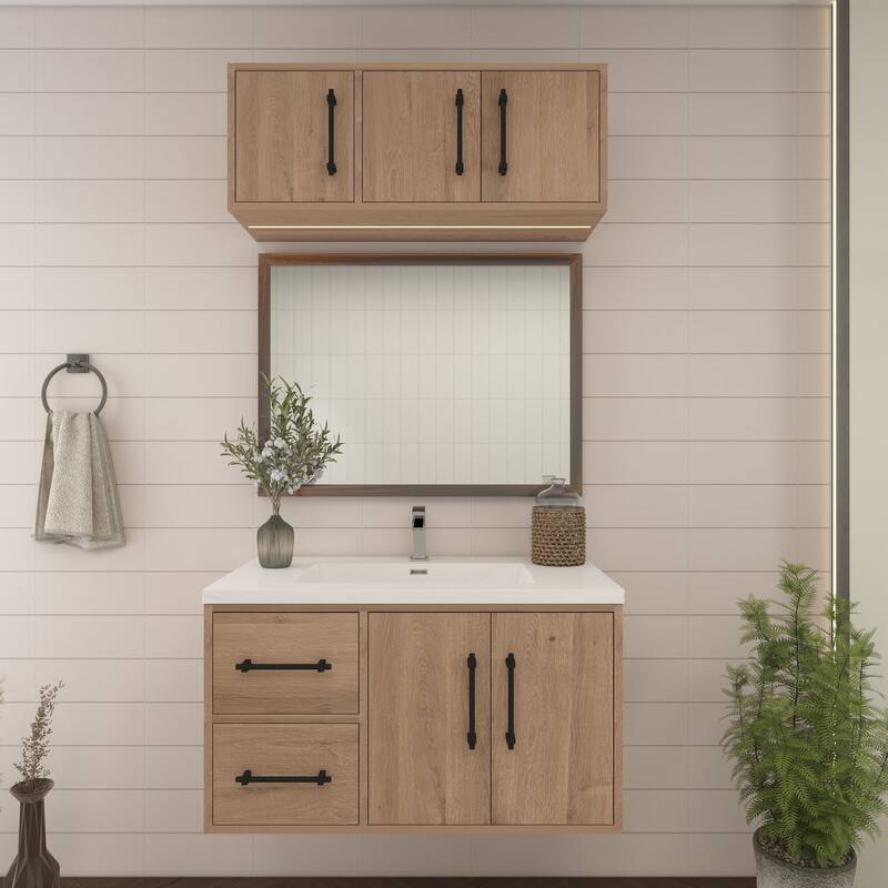 Victoria 36'' L Wall-Mounted Vanity Set with Motion Sensor LED light Top Cabinet