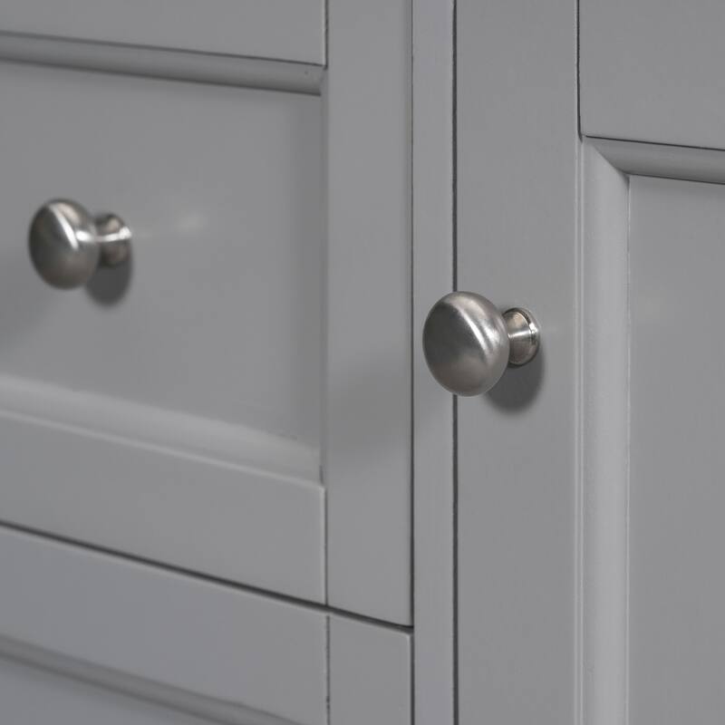 GDFStudio - Halmore Modern Freestanding Bathroom Vanity with Resin Sink, 2 Storage Drawers and a Tip-Out Drawer - 30'W