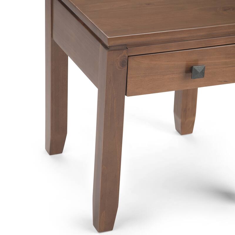 WYNDENHALL Essex Solid Wood 18-inch Square 1-drawer End Table