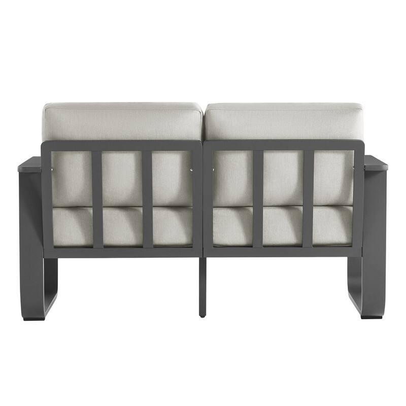 Spruce & Spring Outdoor Patio Furniture Set Aluminum Sofa Accent Chair