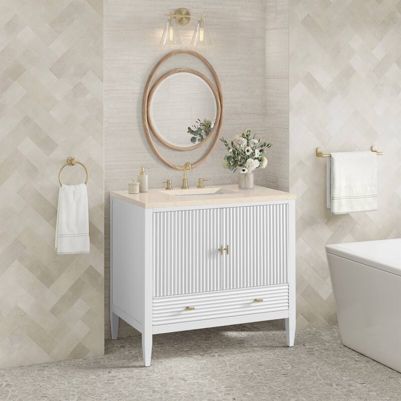 James Martin Vanities 485-V36-3EMR Myrrin 36" Single Basin Wood Vanity