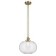 preview thumbnail 35 of 68, Kichler Lighting Avery 1-Light Pendant Light with Seeded Glass Globe - Natural Brass
