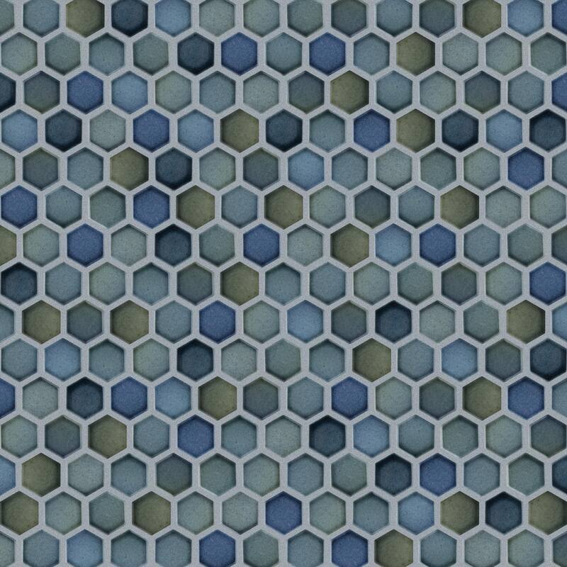 Merola Tile Hudson 1" Hex Atlantis 11-7/8" x 13-1/4" Porcelain Floor and Wall Tile